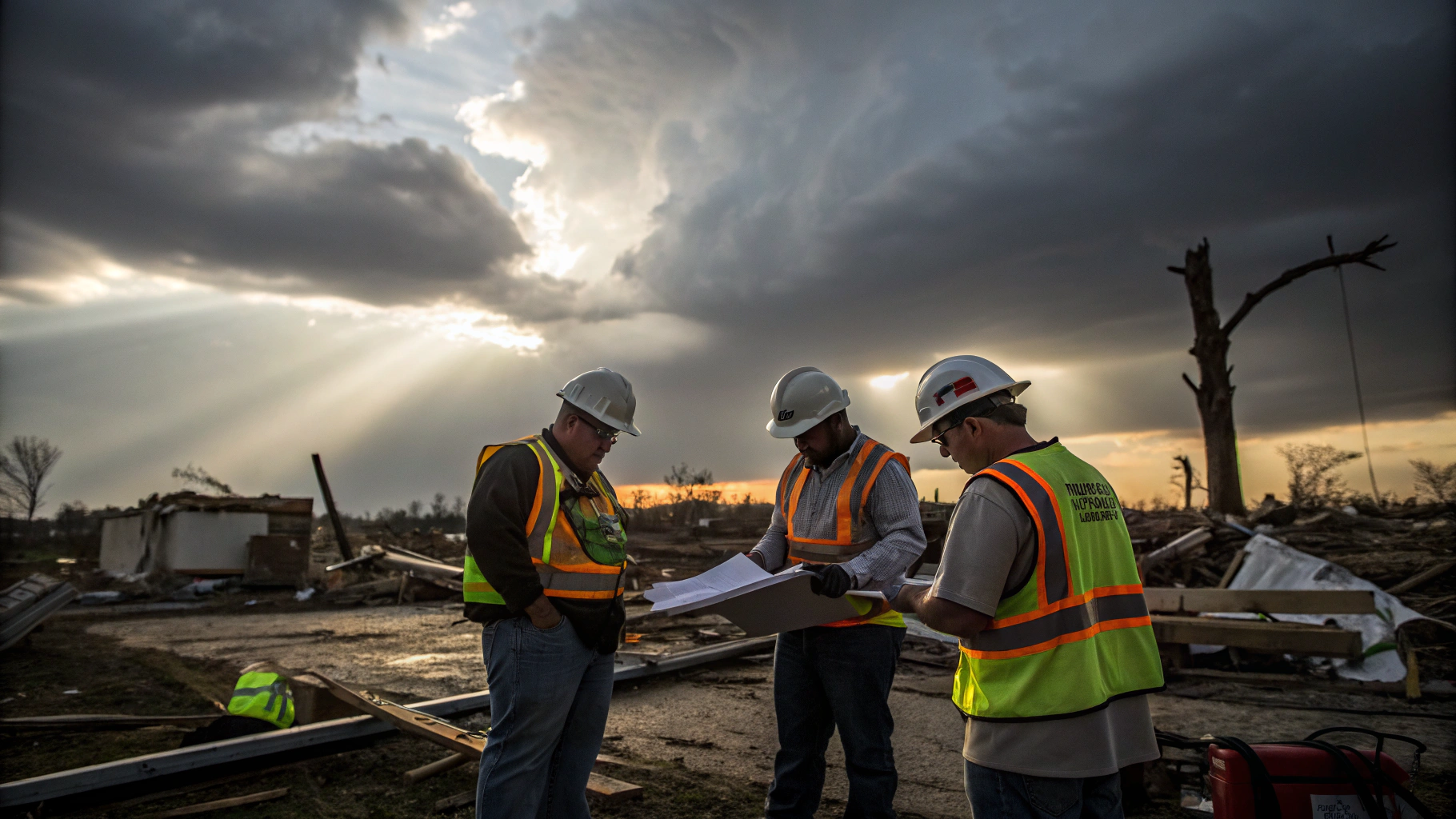 Restoration and construction work site