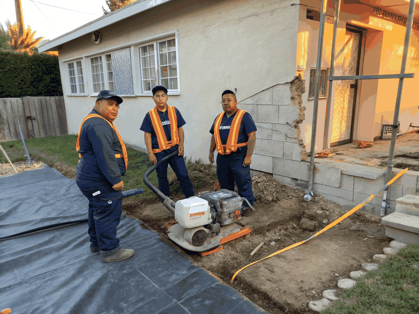 Mandujano restoration crew performing structural repair and concrete stabilization