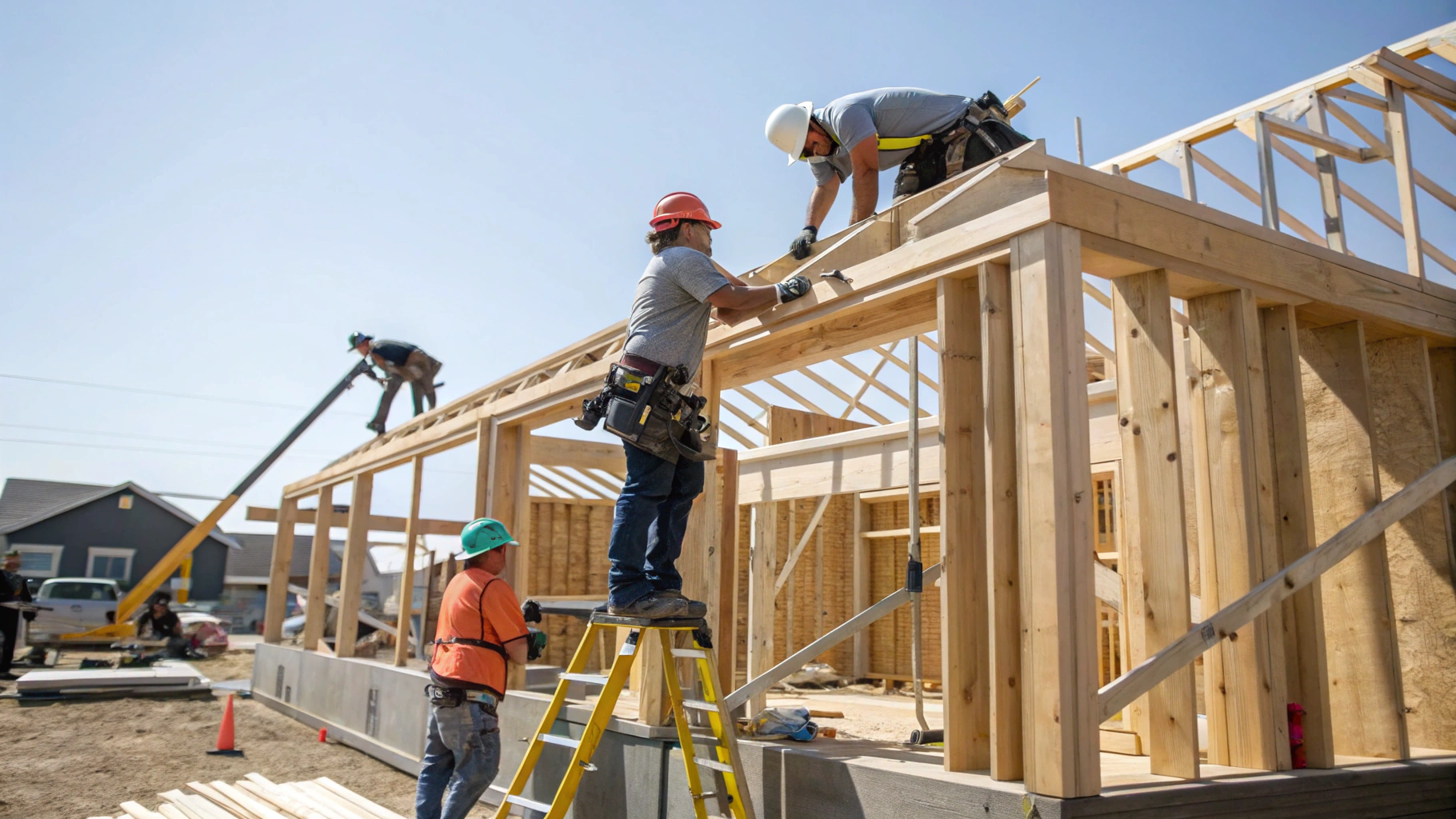 Custom architectural home framing and construction
